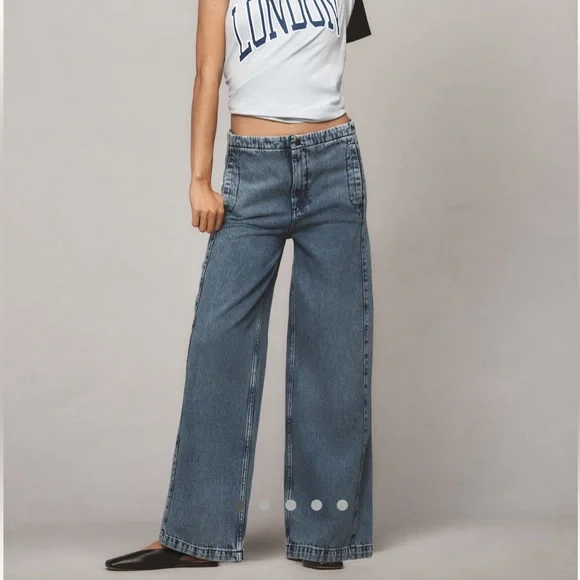 Pilcro Wide Leg High-Rise Jeans - Picture 1 of 5
